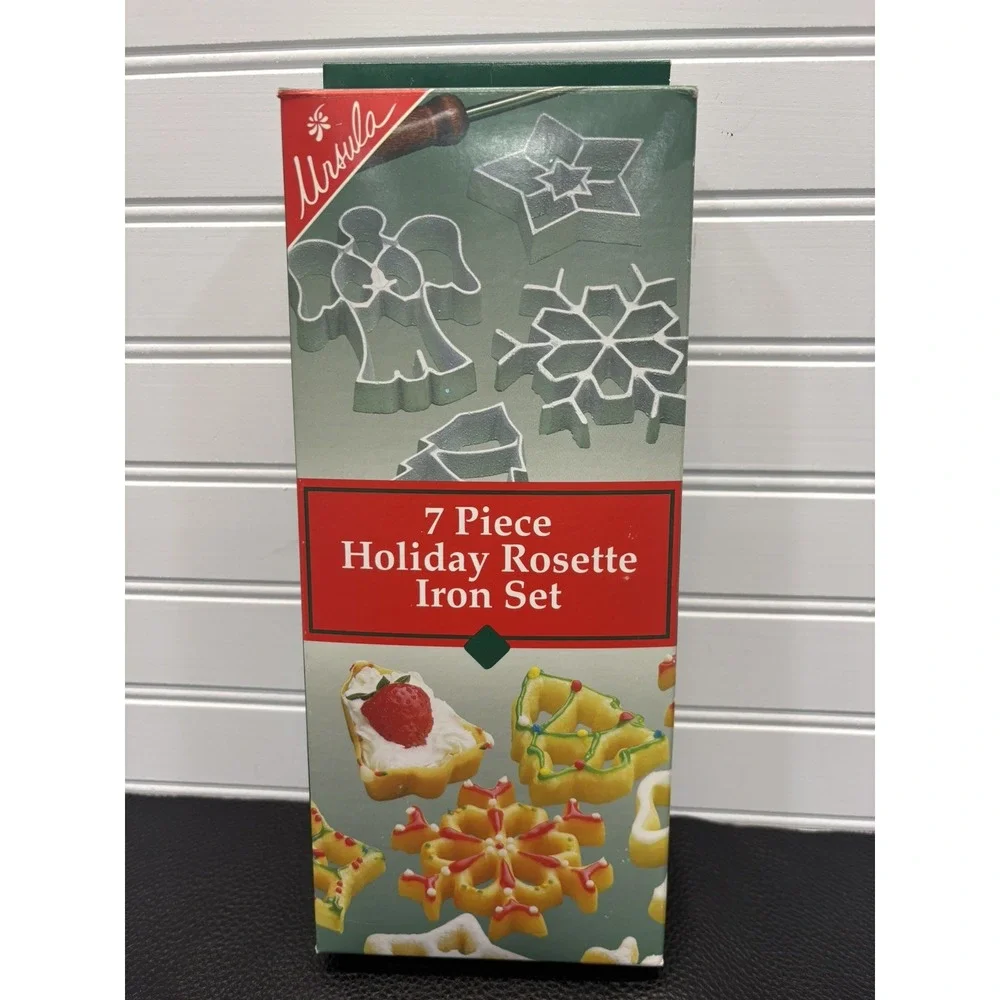 Ursula 7 Piece Rosette Iron Molds and Handles NEW